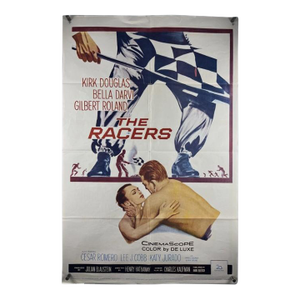 Racers Movie Poster (Fine) One Sheet 1961 Car Racing Kirk Douglas 1951 Ferrari Barchetta