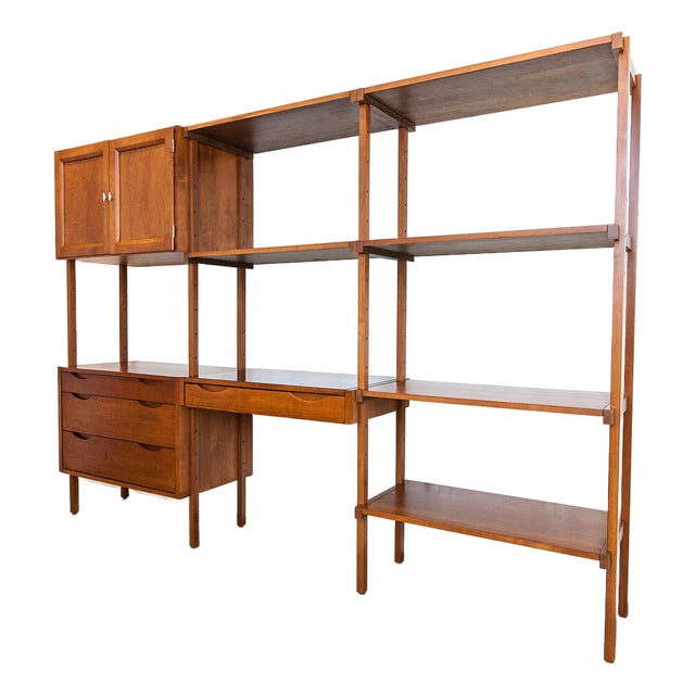 Vintage Danish Modern Freestanding Modular Wall Unit by Kopenhavn For Sale