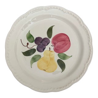 Mid 20th century Hand Painted Fruit Design Decorative Plate For Sale