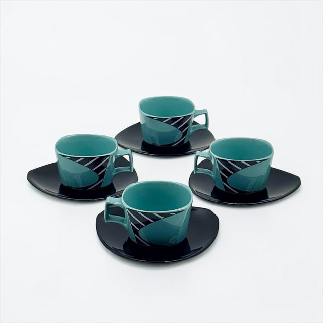 Black Flash Frisco Coffee Service by Dorothy Hafner for Rosenthal Studio-Line, Germany, 1980s, Set of 10 For Sale - Image 8 of 18