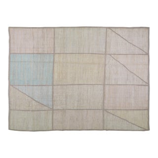 Moroccan Hand Knotted Rug With Organic Wool and Soft Texture,9'X12' For Sale