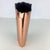 Fabulous brutalist inspired metal vase with jagged mouth. Love the two toned finish. Stunning piece. Great addition to...