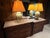 An exceptional, matching pair of late 19th-century American Victorian bedroom furniture pieces featuring stunning original...