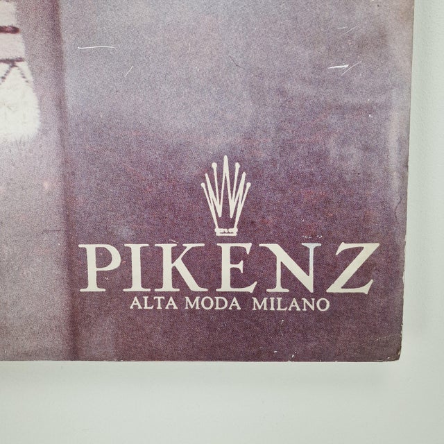 Metal Italian Linea Italiana Fashion Exhibition Poster on Aluminum, 1984 For Sale - Image 7 of 13