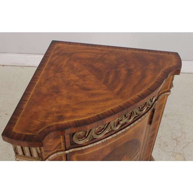 Brown Theodore Alexander Bronze Mounted Corner Cabinet For Sale - Image 8 of 18