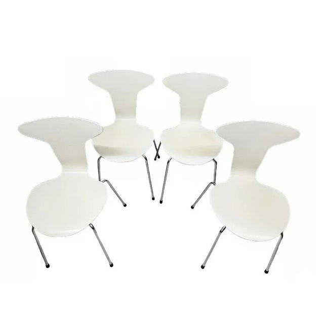 Arne Jacobsen "Mosquito" chairs model 3105 for Fritz Hansen, 1970 Denmark Set of four Arne Jacobsen chairs, model...