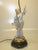 Sky Blue 1900s Table Lamp Gilded Dresden Porcelain Figurine Masquerade Ball Renaissance For Sale - Image 8 of 17