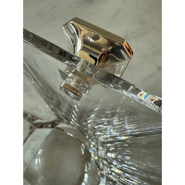 Transparent Vintage Colle Crisallerie Crystal Champagne Bucket Made in Italy For Sale - Image 8 of 11