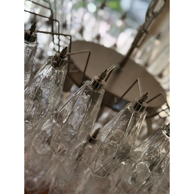 Glass Murano Glass Poliedri Chandelier in the style of Scarpa For Sale - Image 7 of 10