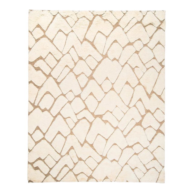 Schumacher Zimba 8' x 10' Rug in Ivory & Sand For Sale