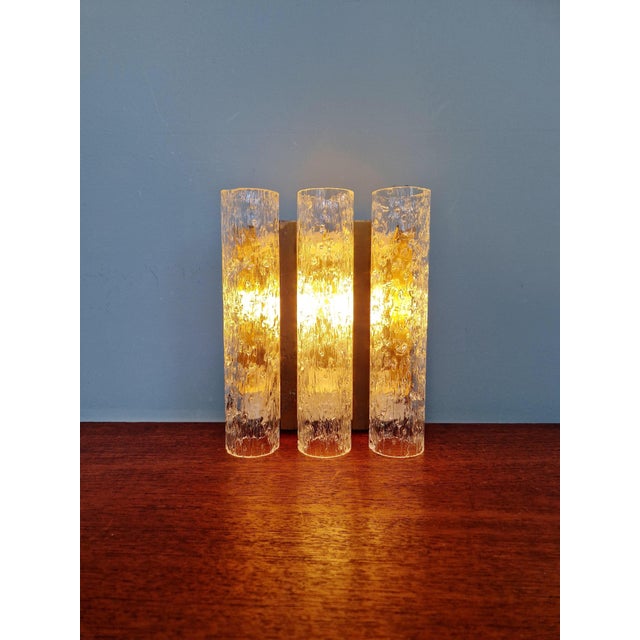 Tubular Wall Sconce in Brass and Frosted Glass from Doria Leuchten, 1960s For Sale - Image 15 of 17