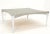 Mid-Century Modern Square Concave Sides Tapered Triangle Aluminum Legs Coffee Table Scratch Coat For Sale - Image 3 of 13