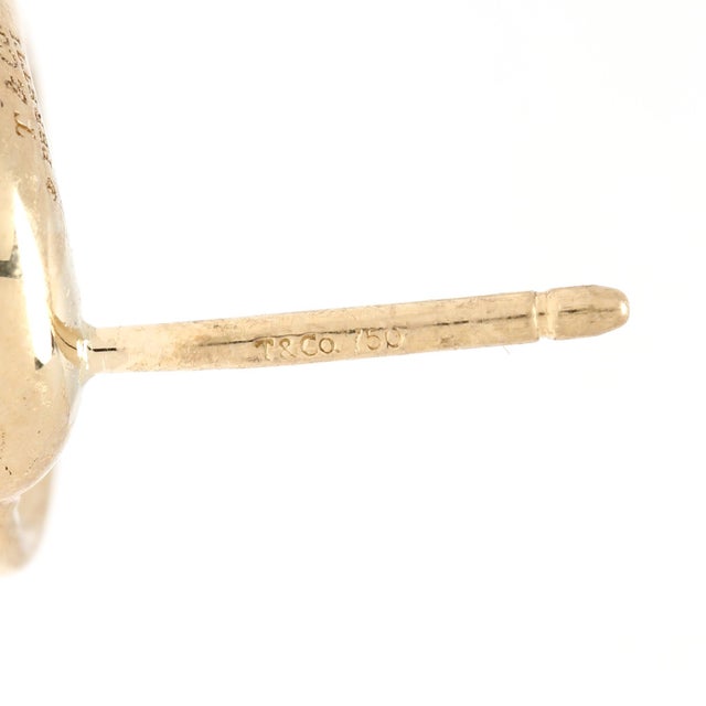 Elsa Peretti & Tiffany & Co. Tiffany & Co Elsa Peretti Stud Earrings, 18k Yellow Gold, A Pair For Sale - Image 4 of 5