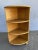 1930s Restored Tropical Koa Wood Corner Shelf With Rattan Border For Sale - Image 5 of 11