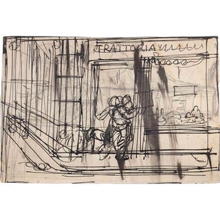 Gabriele Galantara, Trattoria, 1918, China Ink For Sale