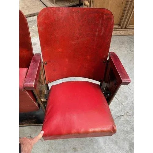 Cinema Seat Bench, 1950s For Sale - Image 6 of 11
