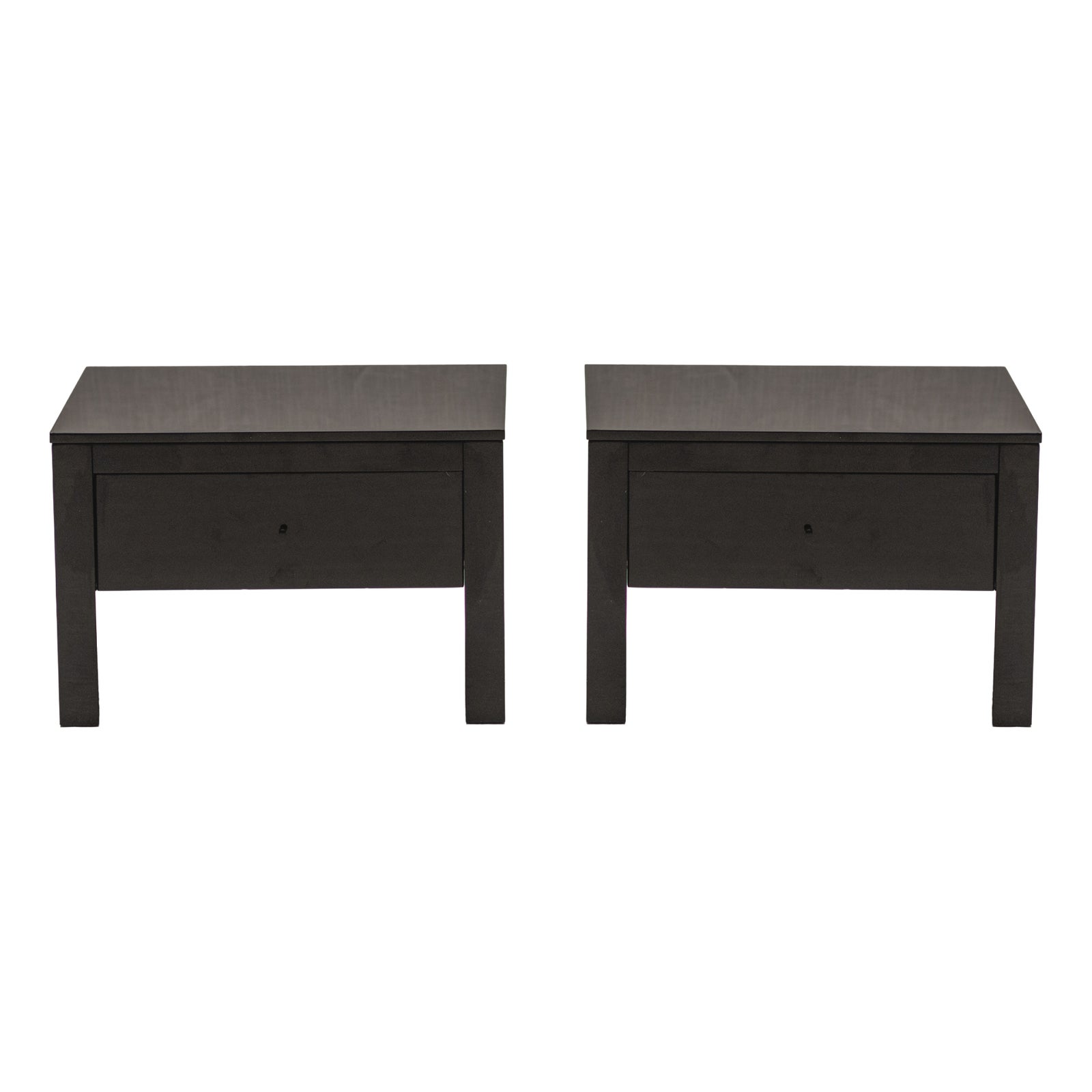 Italian Black Lacquered Saratoga Bedside Tables attributed to Massimo ...