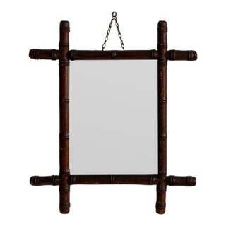 19th Century France Tan Wood Mirror For Sale