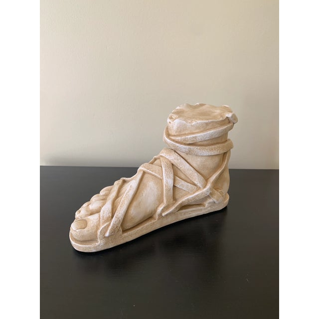 Late 20th Century Grand Tour Style Greek or Roman Plaster Foot Sculpture For Sale - Image 5 of 9