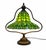 Tiffany Style Table Lamp in Green Stained Glass For Sale - Image 5 of 5