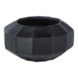 Satori Faceted Mango Wood Vase,12.75 x 6" For Sale