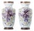 Crystal and Opal Glass Vases, Set of 2 For Sale