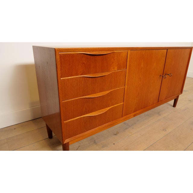 Brown Vintage Teak Sideboard by Erling Torvits for Klim Mobelfabrik, 1960s For Sale - Image 8 of 12