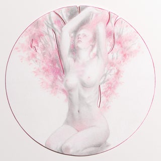 Figure 5 by Matthew Alfonso Durante | Graphite and Oil Pencil on Paper Nude figure with trees. For Sale