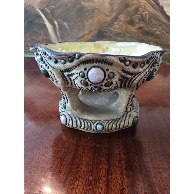 Beige Antique Art Nouveau Amphora Big Jewel Centerpiece For Sale - Image 8 of 9