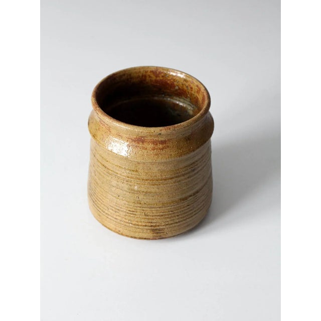 Late 20th Century Vintage Signed Studio Pottery Vase For Sale - Image 5 of 8