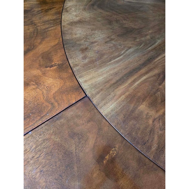 1960s 1960s Custom Burton Ching English Mahogany Dining Table – 60" Round / 84" Extended – Original $20,000 Commission For Sale - Image 5 of 17