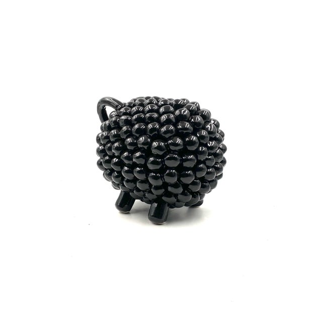 Black Ceramic Ram Sculpture, Italy, 1980s For Sale - Image 11 of 18