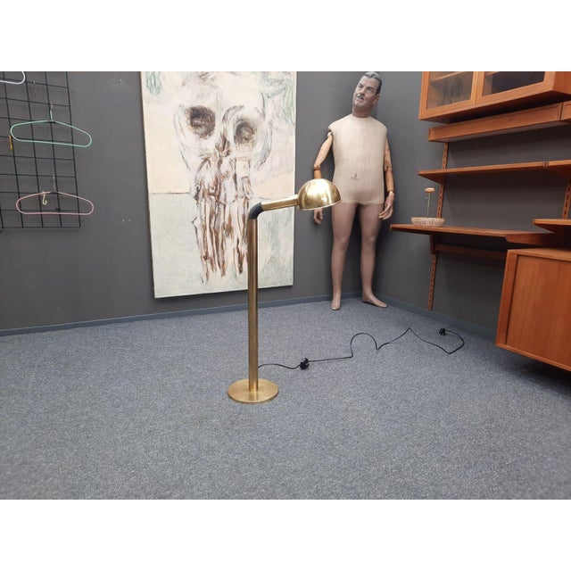 Mid-Century Modern Brass Floor Lamp from Hillebrand Lighting, 1960s For Sale - Image 9 of 9