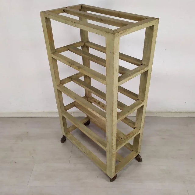 Industrial Patinated Wood Industrial Shelf, 1890s For Sale - Image 3 of 12