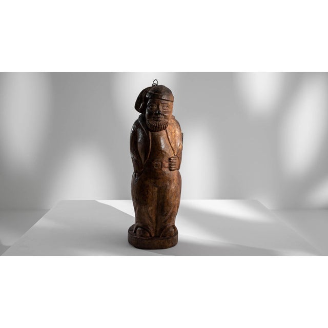 20th Century French Carved Wooden Man Decoration For Sale - Image 4 of 18