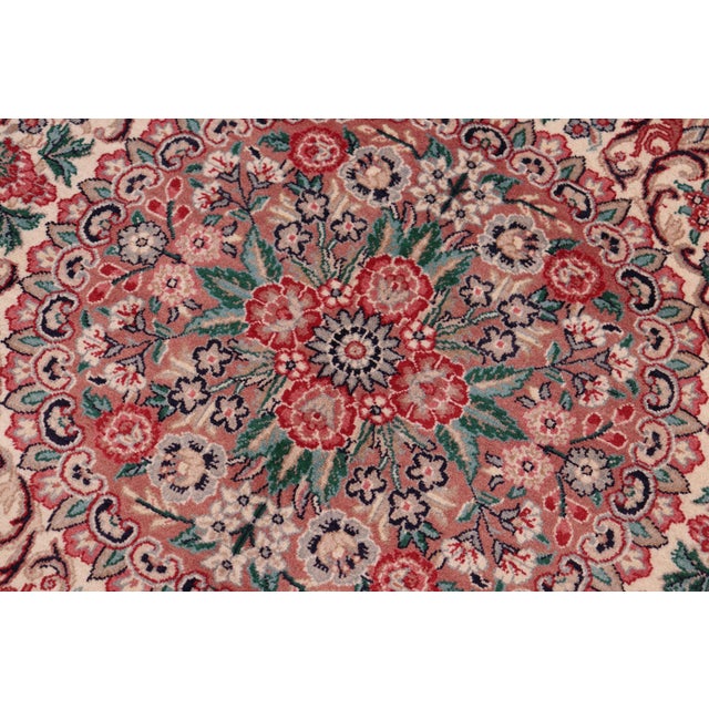Shabby Chic Kashan Pak-Persian Green/Beige Wool Rug - 8'2'' X 10'3'' For Sale - Image 4 of 8