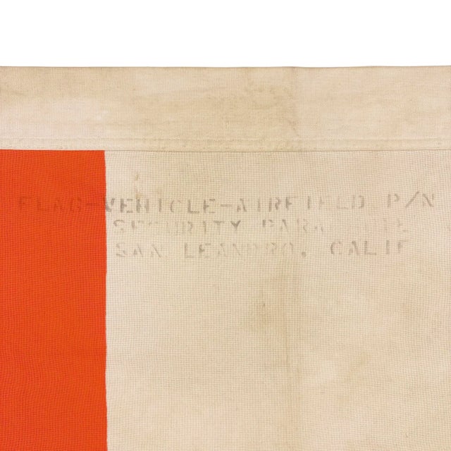 Mid 20th Century Vintage Cotton Airfield Safety Signal, Checker Flag For Sale - Image 5 of 6