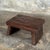 Wood Small Side Stool in Upcycled Organic Chocolate Brown Teak, 1990s For Sale - Image 7 of 10
