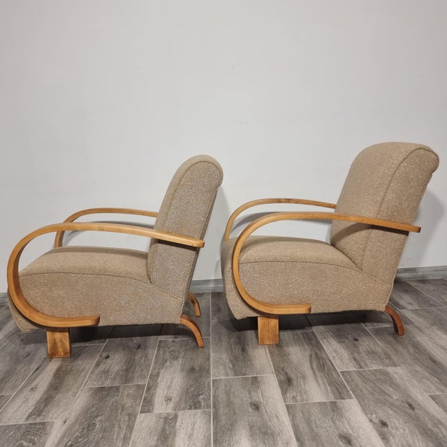 Art Deco Lounge Chairs by Jindřich Halabala, 1950s, Set of 2 For Sale - Image 11 of 17