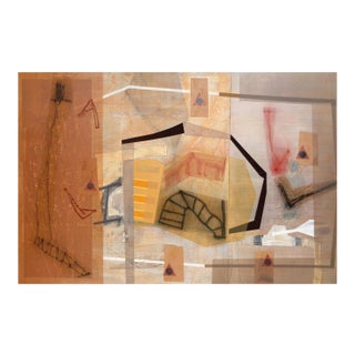 Contemporary Abstract Mixed Media on Joined Canvas Panels Painting "Bloomstone (Spiraled Amulets)" by Michael Barringer For Sale