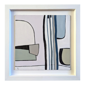 2024 Contemporary 'Light Hearted Conversation' Original British Abstract Oil Painting, Framed