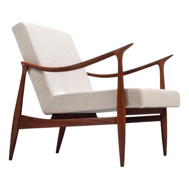 Danish Lounge Chair in Teak and Fabric, Denmark, 1960 For Sale