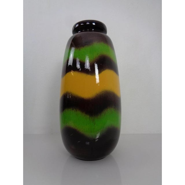 1970s Large Pop Art Model 284-47 Vase in Glazed Ceramic from Scheurich, Germany, 1970s For Sale - Image 5 of 18