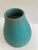 Turquoise Mid Century Matte Turquoise Glazed Ceramic Vase For Sale - Image 8 of 8
