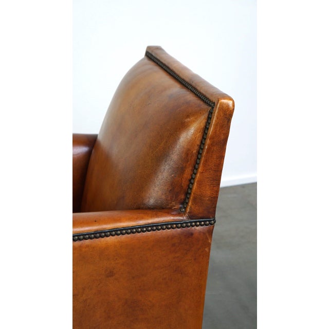 Art Deco Club Chair in Sheepskin Leather For Sale - Image 18 of 18