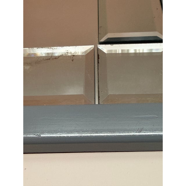 Slate Gray Pair of Mid Century Mirrors For Sale - Image 8 of 9