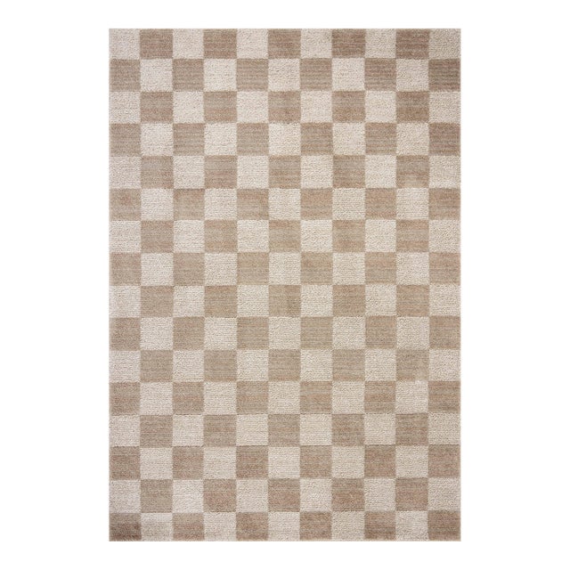 Chris Loves Julia x Loloi Calvin Pebble / Ivory 2'-7" x 7'-6" Runner Rug For Sale