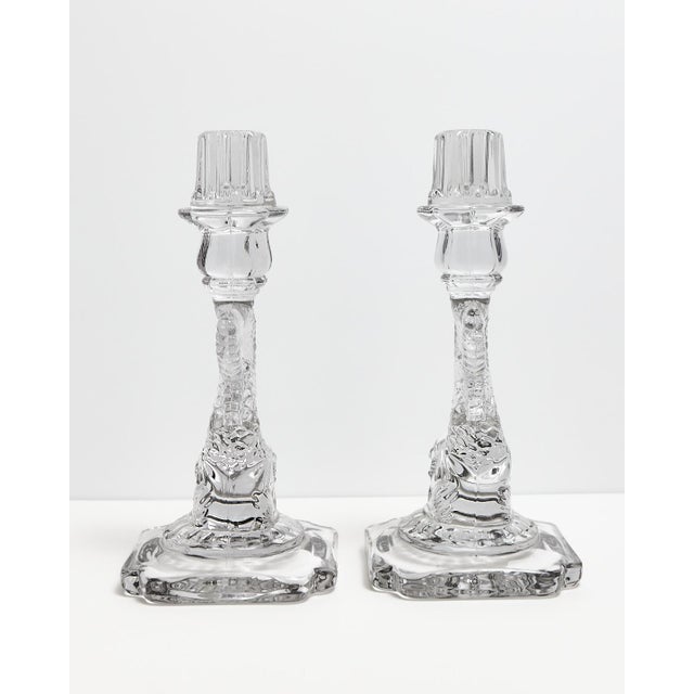 Pair of Vintage Cambridge Dolphin Fish Candlesticks For Sale - Image 10 of 18