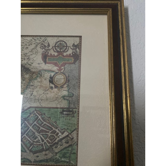 Wood Late 20th Century Exquisite Ethan Allen “British Country Map” Matted and Framed "Mint" Condition For Sale - Image 7 of 11