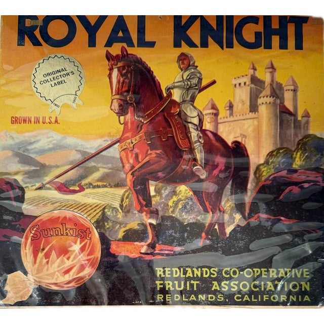 Lot of Four Vintage 1900-1950 Original Fruit Crate Labels• Not Reproductions For Sale - Image 4 of 12